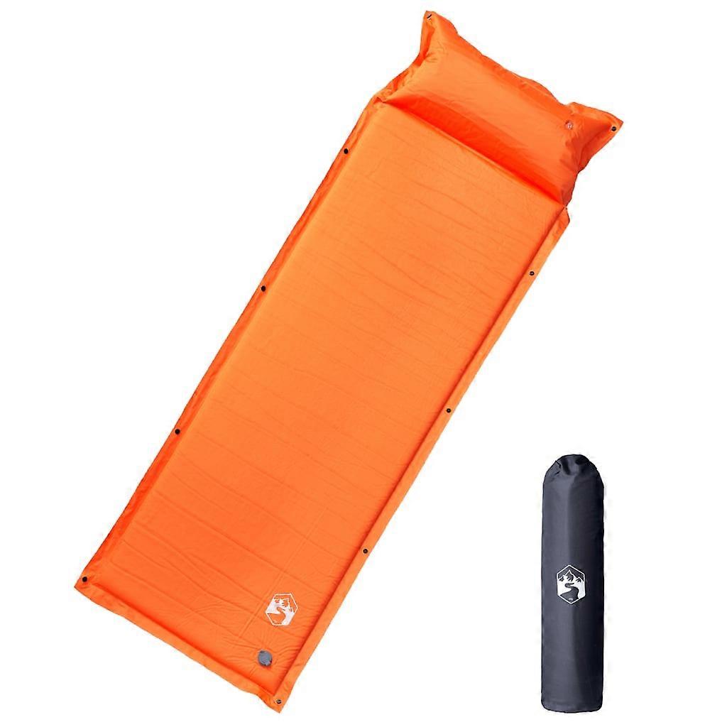 Self-inflating sleeping mat with cushion Orange