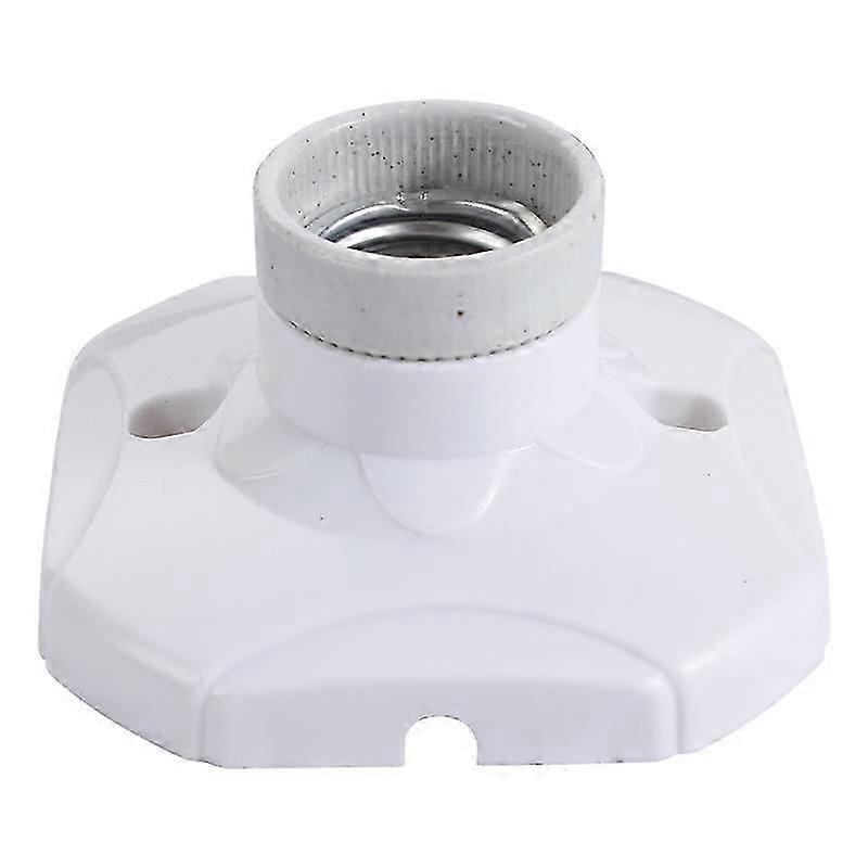 Ceiling light/Ceiling socket, plastic, porcelain, white, E27 max. 60W, 9x9cm, 10pcs.