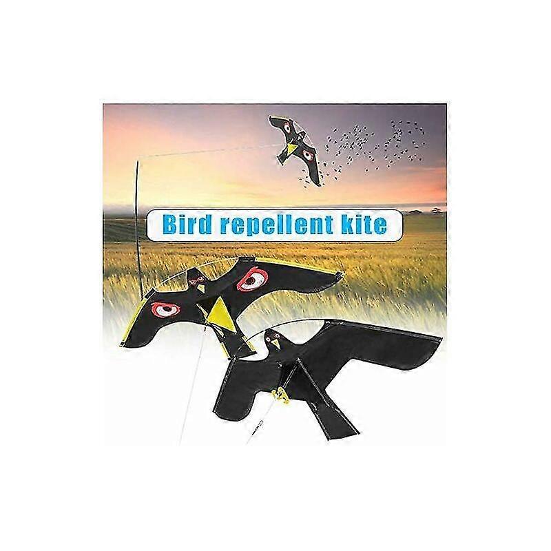 2 قطعة طقم طارد الطيور - فزاعة الصقر الطائر التنين - للطيور في الحديقة والمزرعة (بدون عمود)_Special هدية