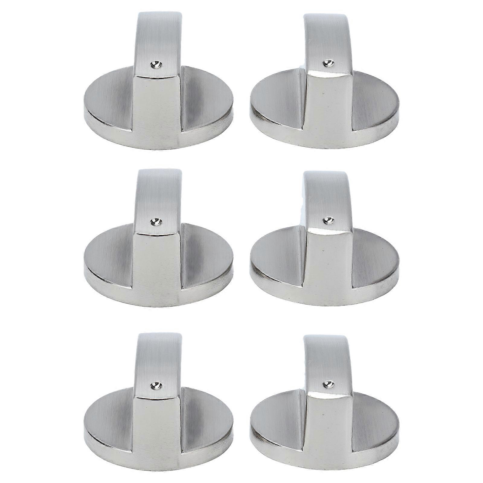 Gas Range Oven Knob Set of 6 Easy Installation Metal Rotary Switch Knobs High Precisions Flame Control for Home Kitchens