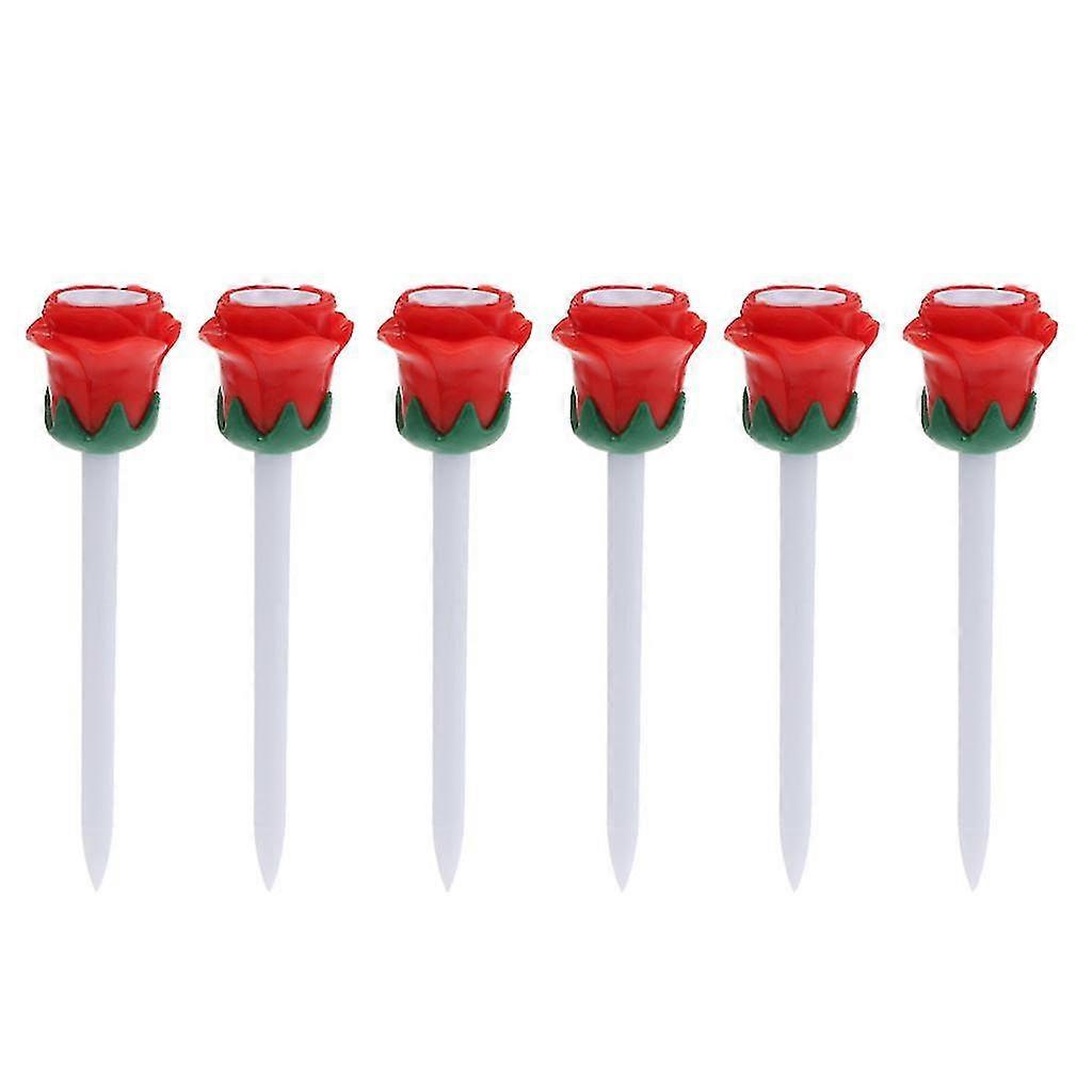 Golf Training Tool with 6 Randomly Colored Plastic Rose Flower Tees