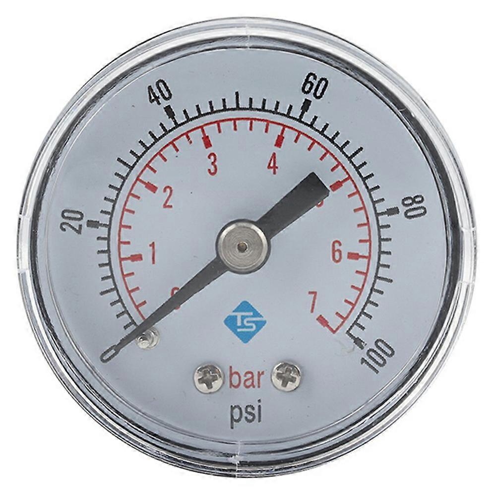 TS-Y40Z8 1 8 BSPT Thread Hydraulic Pressure Gauge Manometer 40mm Dial Meter Measuring Tool - 100psi