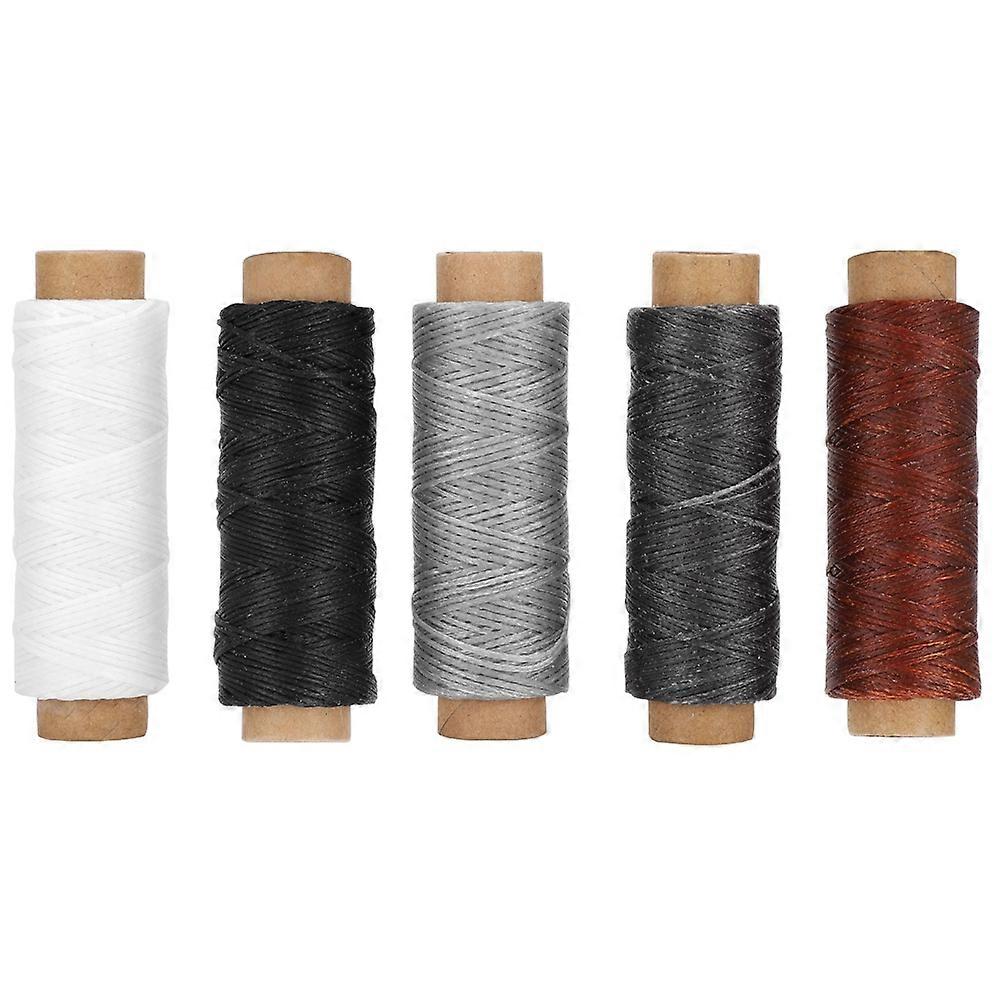 Leather Craft Tools Kit with 5x50m Wax Threads & 9 Needles Set