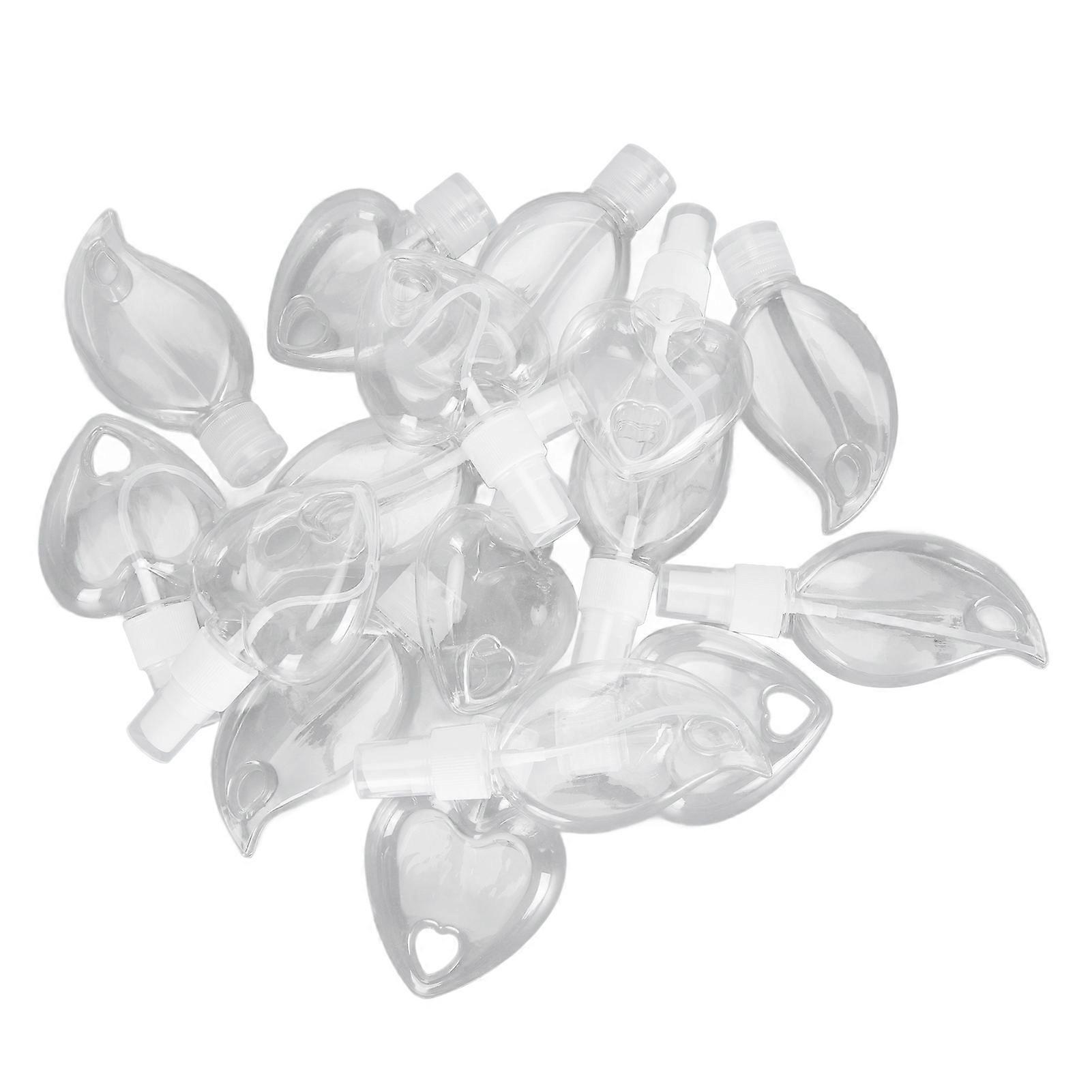 16Pcs 50ml Portable Refillable Empty Travel Bottles Cute Shaped Clear Plastic Empty Hand Sanitizer Travel Bottles