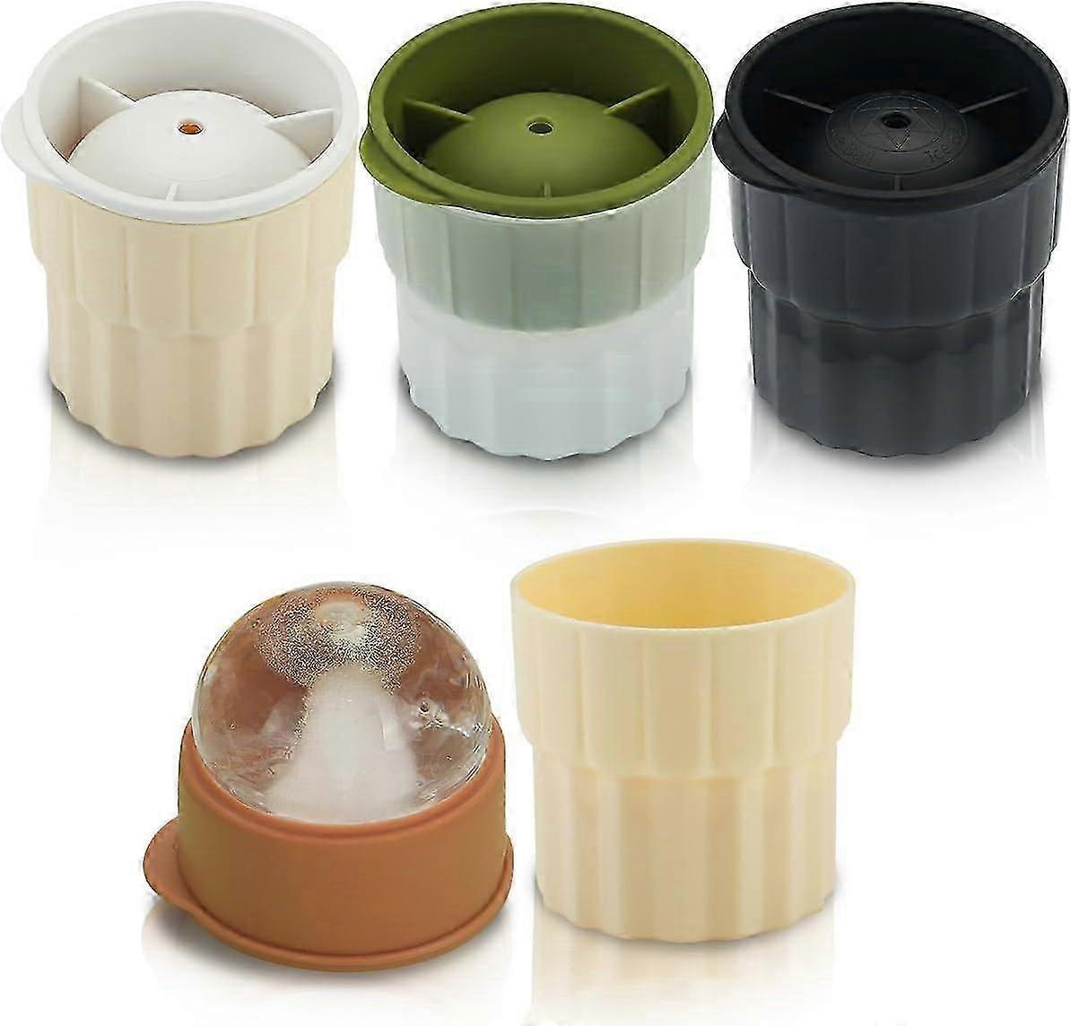 Ice Balls Maker Pack Of 4, Ice Cube Tray For Making Big Ice Ball , Easy To Fill Water, Milk, Fruit, Chocolate, Easy To Release