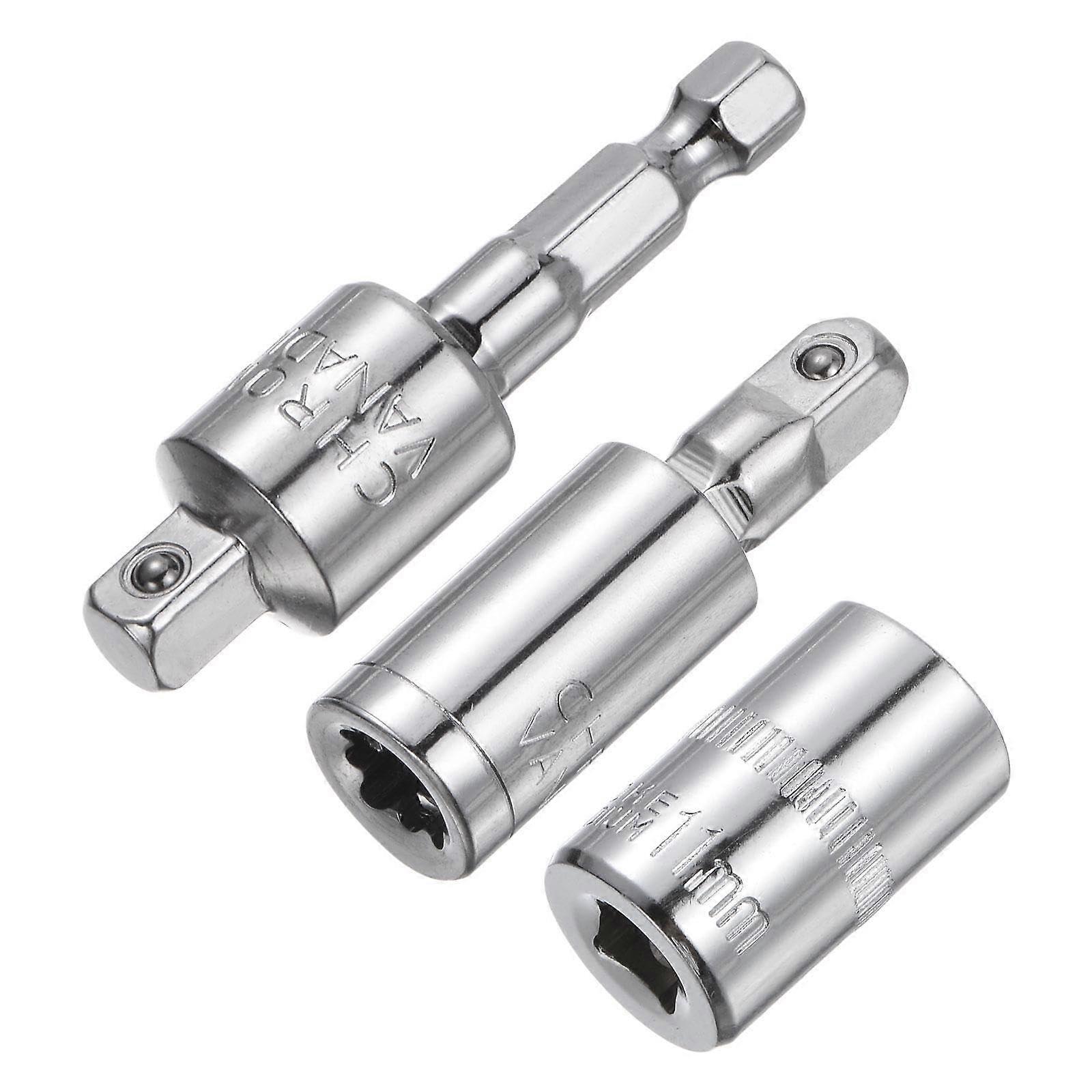 Toolparts And Accessories 1/4' Drive 11mm Shallow Socket Swivel Joints Hex Shank Impact Driver Adaptor Set (#CN#130824-01701)
