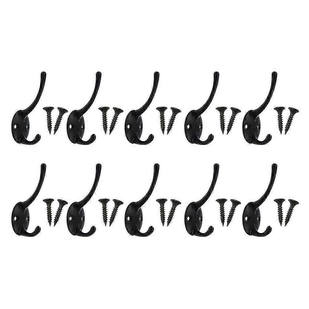 10 Durable Zinc Alloy Hooks for Bathroom Storage - Easy Install, Stylish Design, Perfect for Home Organization