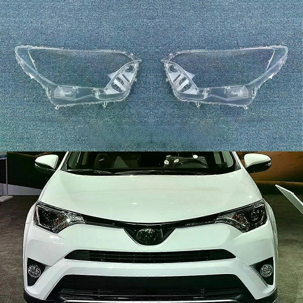 High qualityFor Toyota RAV4 2016 2017 2018 Headlight Cover Headlamp Shell Transparent Lens Plexiglass Replace Original Lampshade