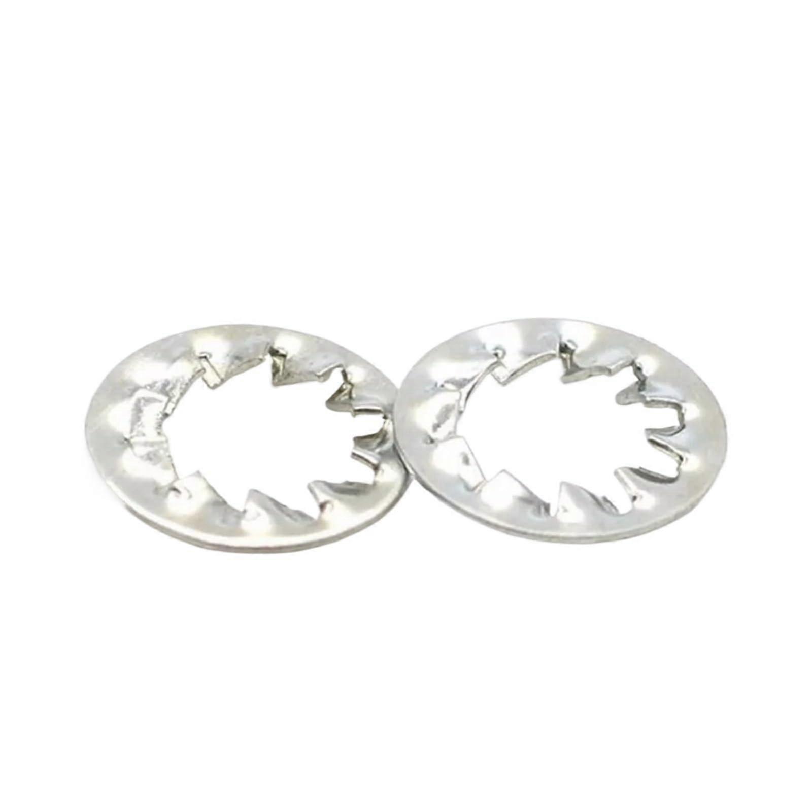 M3 M4 M5 M6 M8 M12 Zinc Plated Internal Serrated Shake-Proof Lock Washers 200-1000pcs Gasket Washers for Secure Fastening