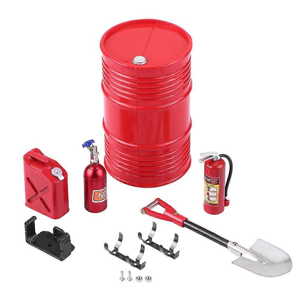RC履带配件装饰模拟工具零件汽车铲油箱灭火器套装(#B)