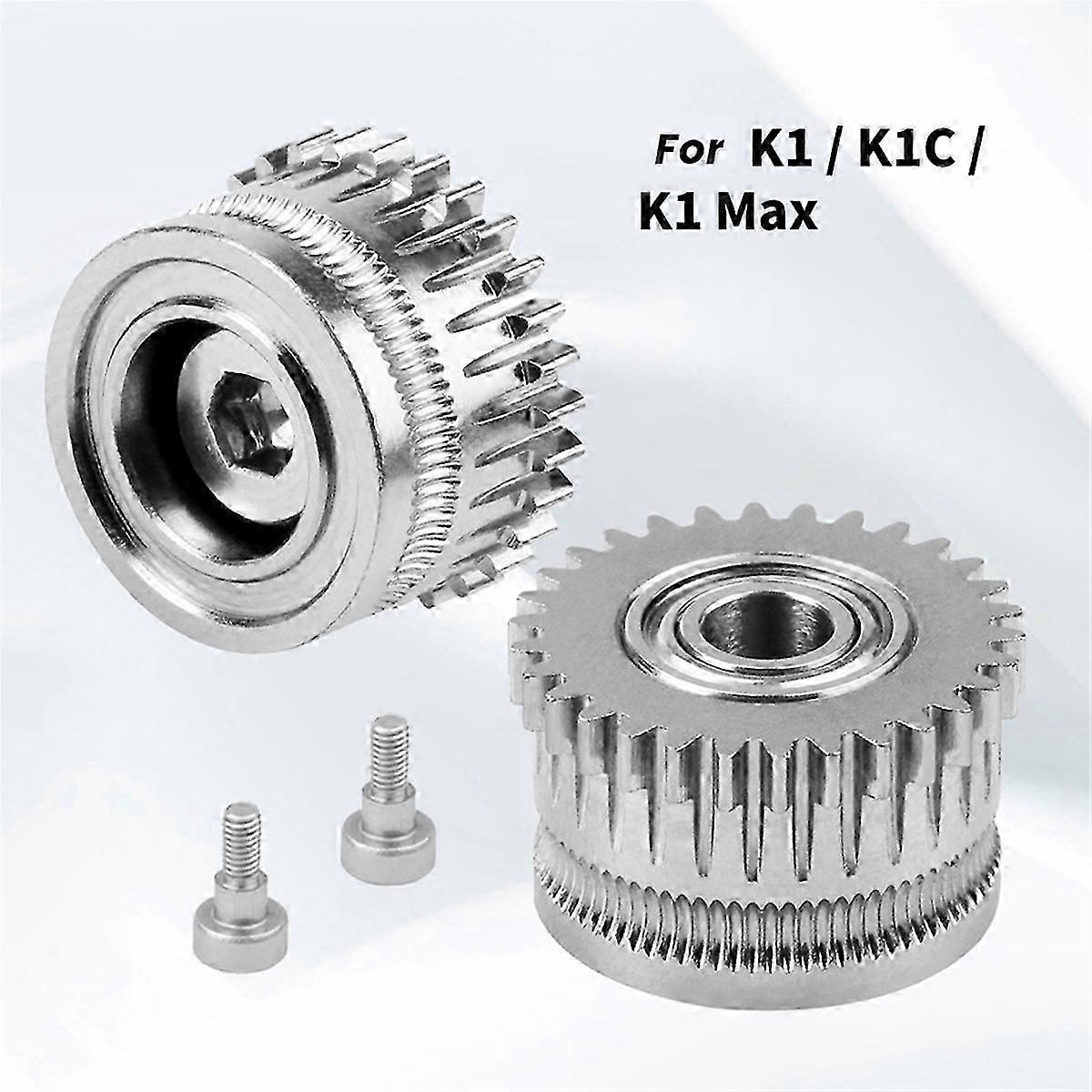 Härdat stål EXtruderdrev för K1/K1C/K1 Max/Ender3v3/V3Plus slitstarkt dubbeldrev