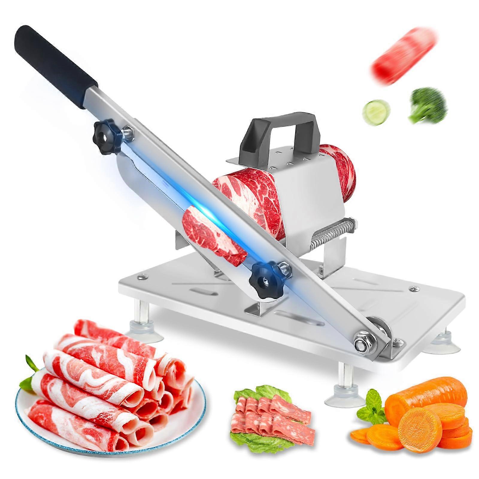 Manual Frozen Meat Slicer Meat Cutter Upgraded Stainless Steel For Beef And Mutton Roll Slicing Home Kitchen