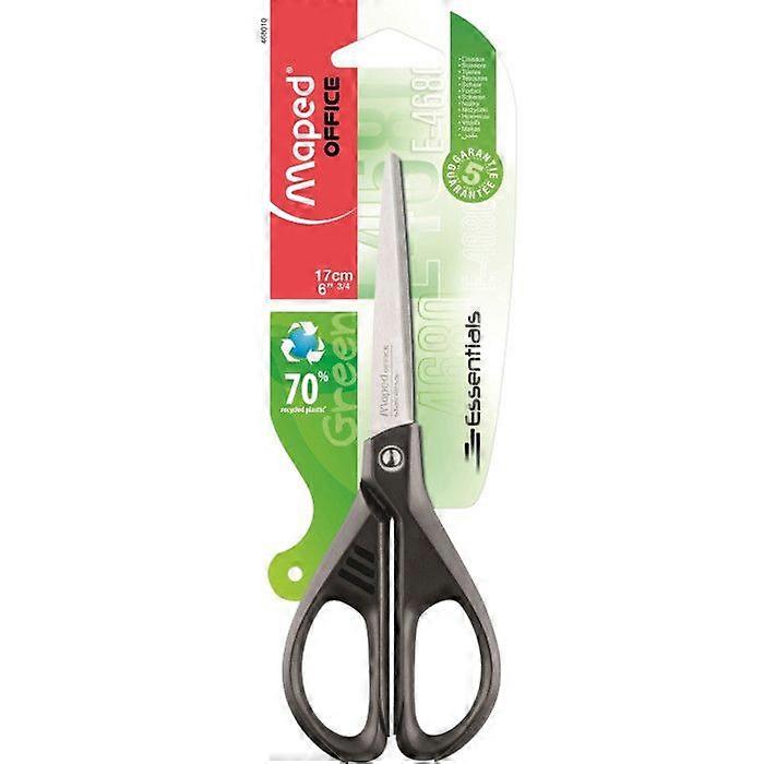 Maped Essentials Green Symmetrical Round Tip Scissors 17 cm - Green - Adult - Unisex