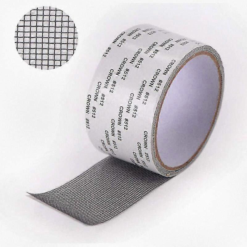 Self-Adhesive Mosquito Net Patch - 5 Rolls x 2 Meters, Durable Mesh Fixing Tape for Screens (Gray)