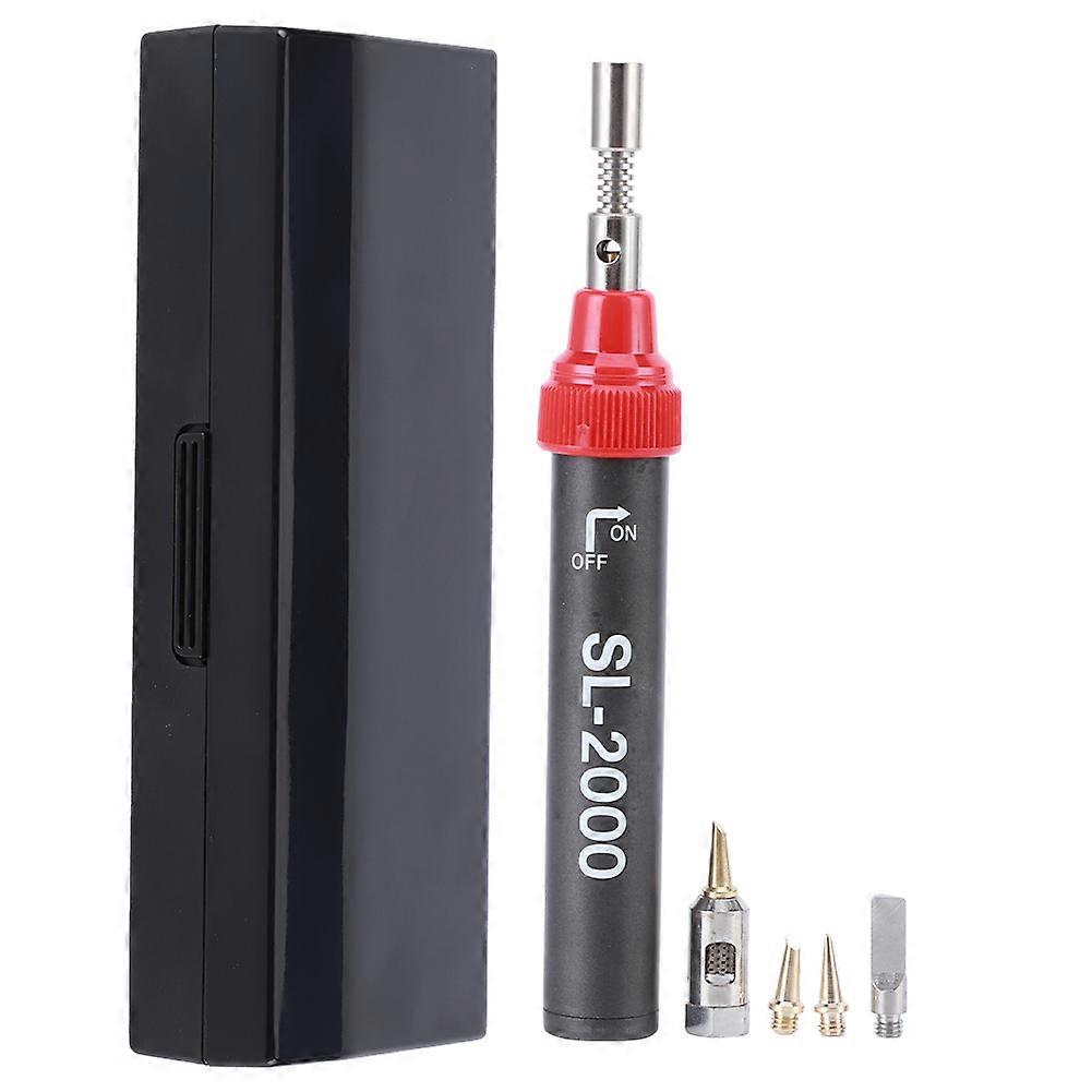 Gas Soldering Kit 5‑in‑1 Pure Butane Soldering Iron Multiple Tips Tool Set Sl‑2000K 11ML