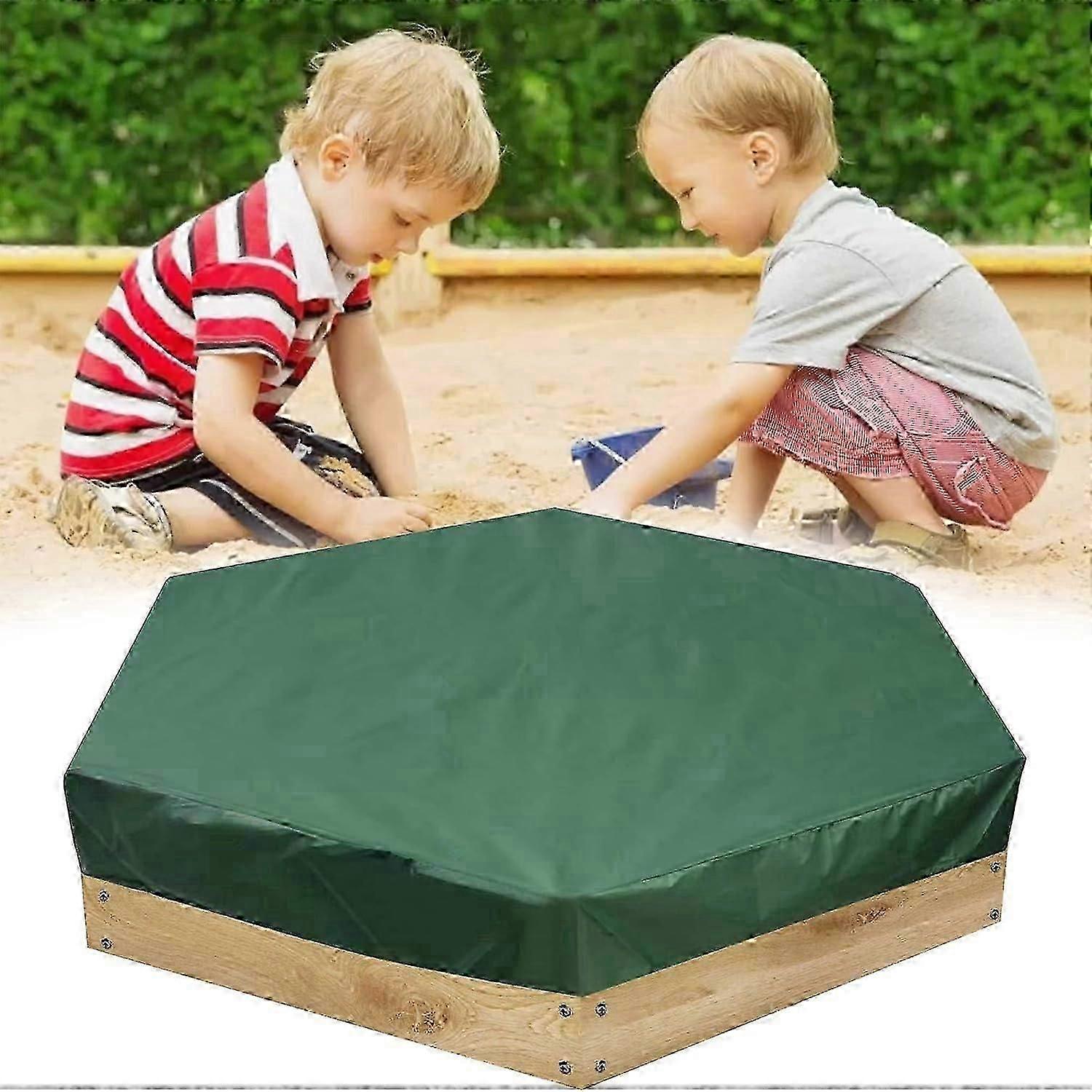 Sandpit Cover Hexagon Waterproof, Hexagonal Sand Pit Cover Dust-proof, Sandbox Cover With Drawstring For Sandpit And Furniture