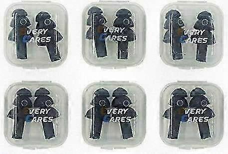 Comfortable Waterproof Silicone Earplugs for Swimming, 6 Pairs with Showering Case, Suitable for Various Users