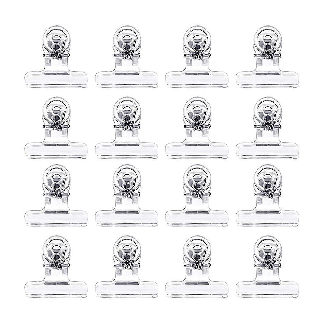 30 Pcs Multi-purpsoe Binder Clamp-shaped Pushpins 1.2 x 1.2'' Colored Thumb Tacks for Office School Bulletin Boards  White