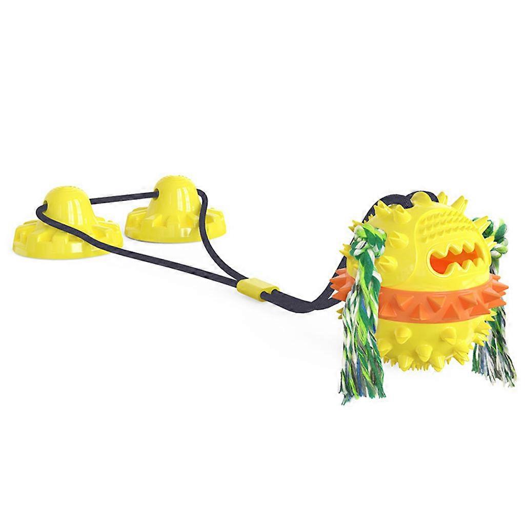 Puppy Multifunction Molar Bite Ball Pet Exercising&Training TPR Toys Molticolor Optional Puppy Indoor Training Ball bright yellow