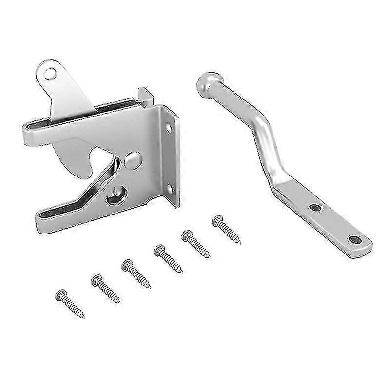1 Set Self-locking Gate Latch Wood Fence Gate Latch Sliding Fence Gate Lock