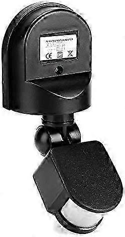 110V-240V Adjustable  Body Motion Infrared Sensor Detector Light Bulb Switch (Black)