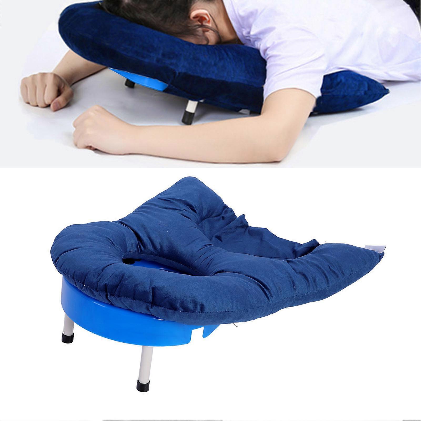 Face Down Pillow Soft Cotton Large Hollow Area Adjustable Height Prone Pillow for Sleeping Reading