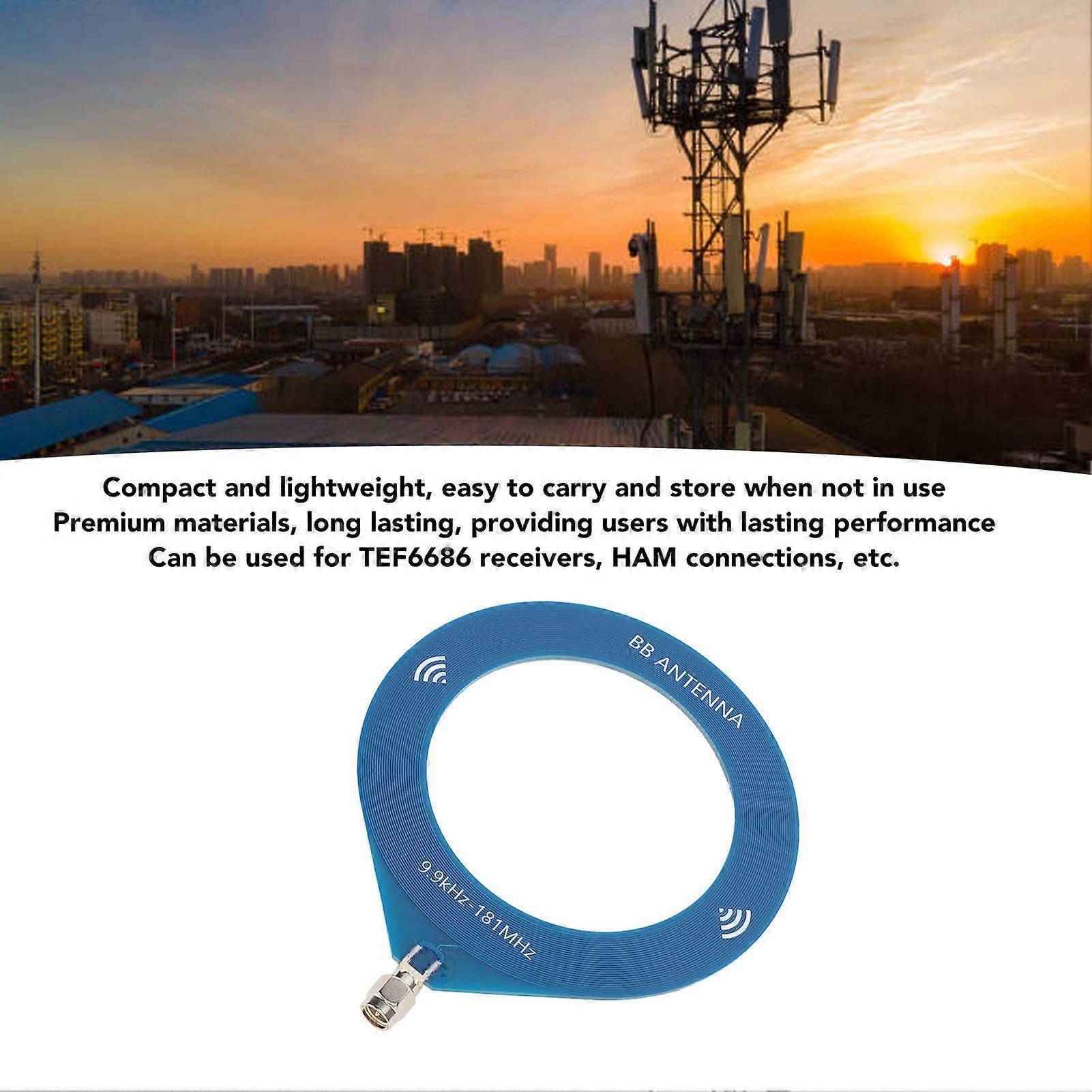 SW Donut Antenna 9.9 kHz to 181 MHz, SMA connector, mini loop, shortwave, for TEF6686 receiver, HAM connection