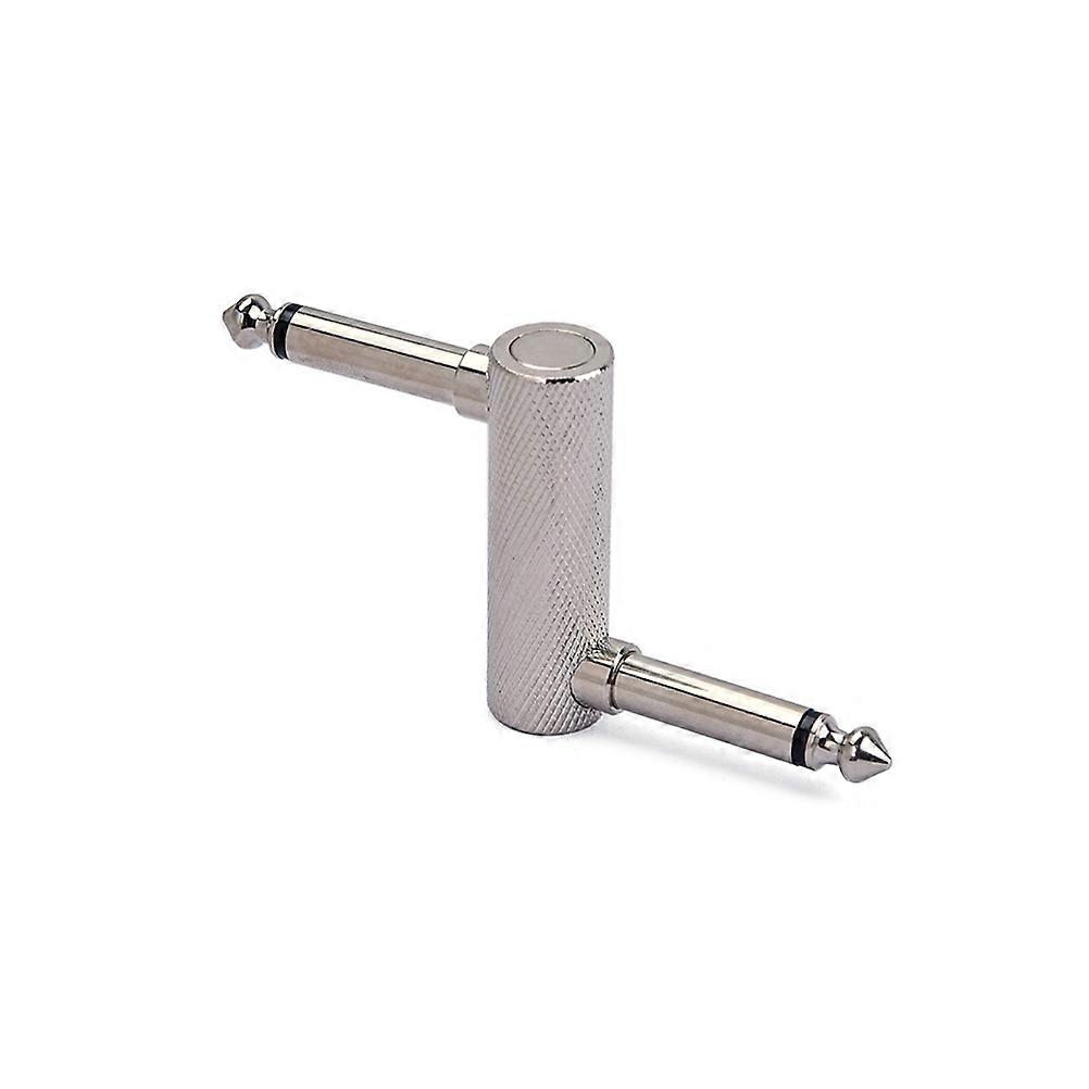 The **Silver Z Type Effect Pedal Connector** (also known as a **Z shaped right angle 1/4" jack adapter**) is a compact and practical solution for