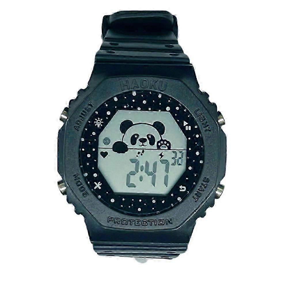 Couple Student Electronic Watch with Panda Design, Simplistic Style for Teens - 2 Pack