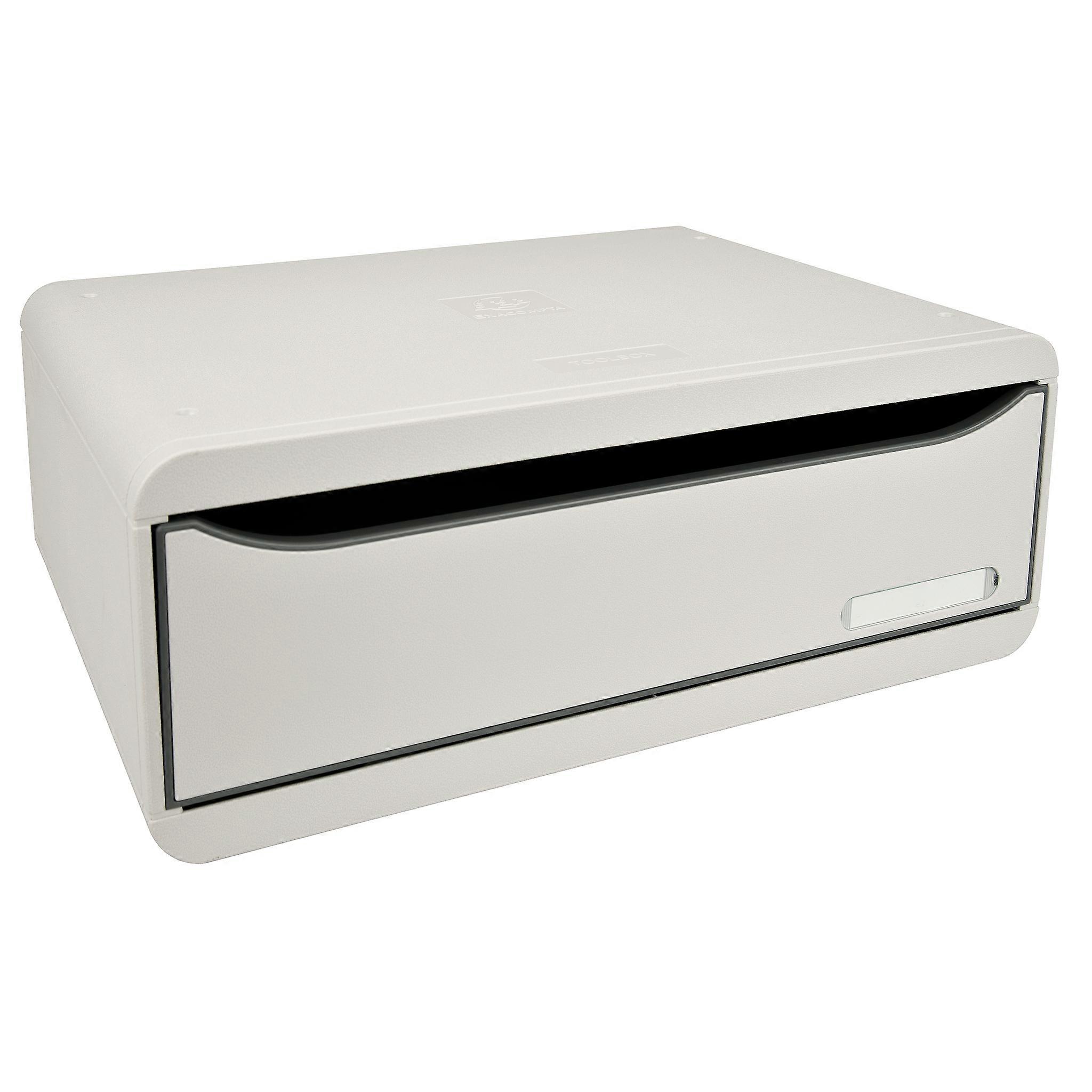 Exacompta 317740D Exacompta TOOLBOX MAXI Single Drawer Set/Computer Riser - Light grey