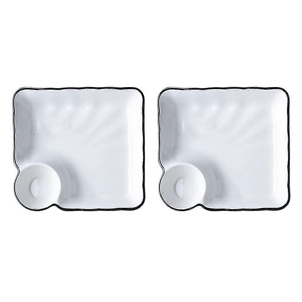 Stylish Food Dip Plate, Ceramic Dumpling Dish for Versatile Use