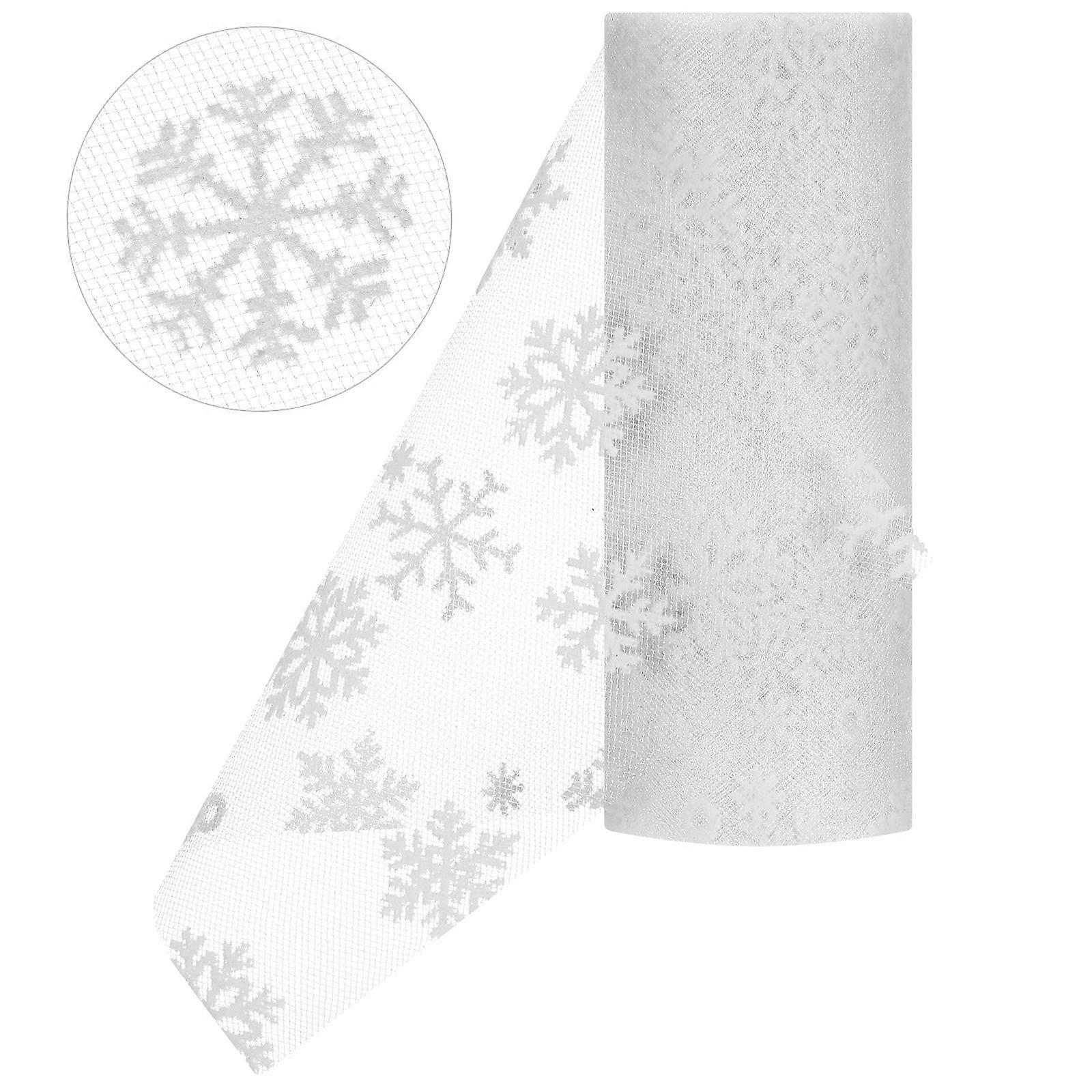 Chic Snowflake Glitter Mesh for Elegant Celebrations and Decorative Uses
