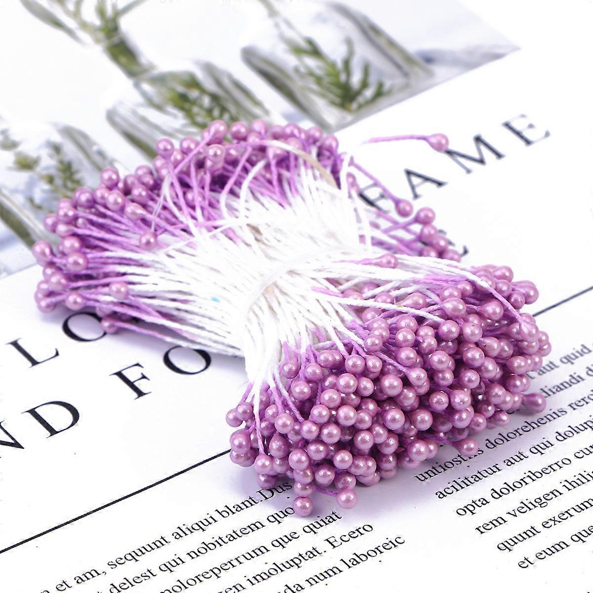 Artificial Flower Stamens Mini Handmade For Cake Decoration Diy Christmas Scrapbook Accessories Dark Green 3Pcs