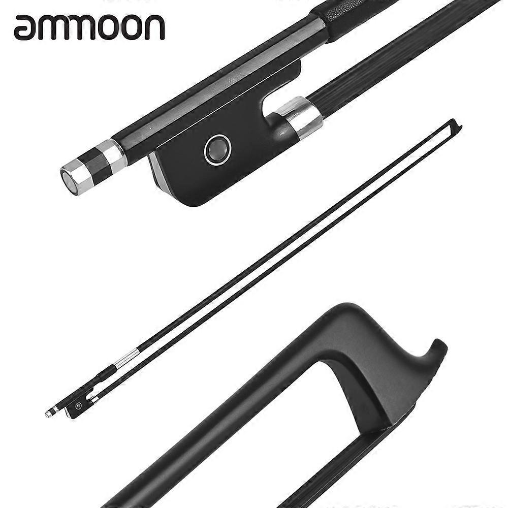 ammoon 4/4 Βιολί Δοξάρι Ανθρακονήματα Στρογγυλό ραβδί Βιολί Φιόγκος Έβενος βάτραχος Μαύρο Αλογότριχα Καλά nced