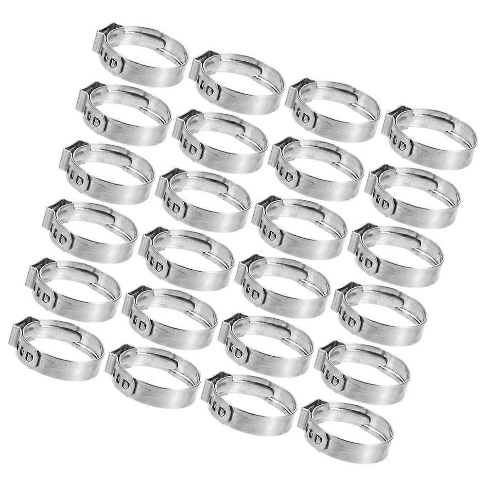 Tube Clamp Heavy Duty Stainless Steel For Plumbing And Diy Projects Securing Single Ear 30Pcs