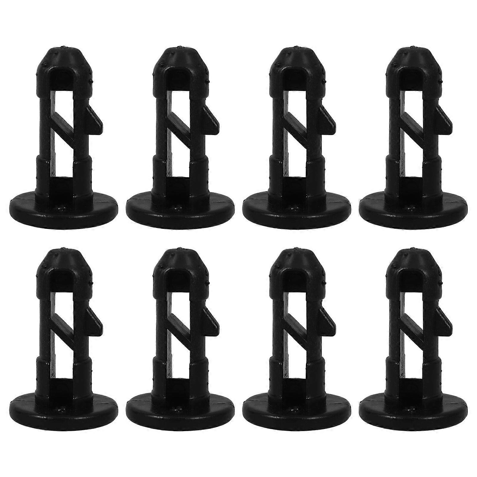 Universal Trash Can Lid Lock Wheeled Bin Lid Lock For Sanitation Workers Property Maintenance Black 1.97X1.18X1.18in Prevent Spills 8Pcs
