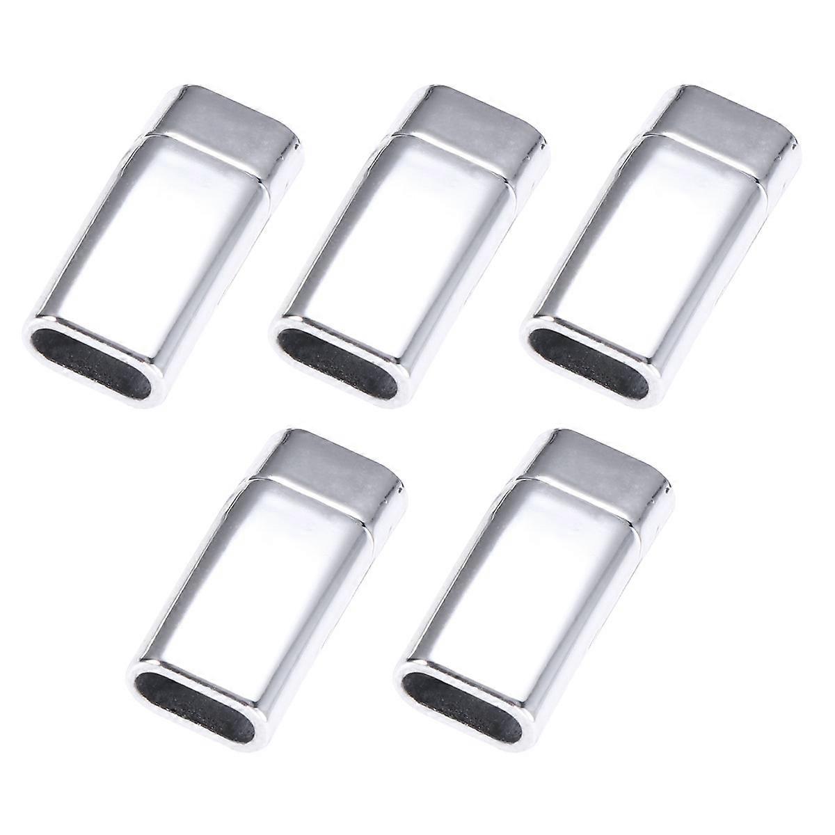 5pcs Stainless Steel Clasps for DIY Bracelet Closure – Secure Snap Hook Design for Cord End and Strap Connections in Jewelry Making