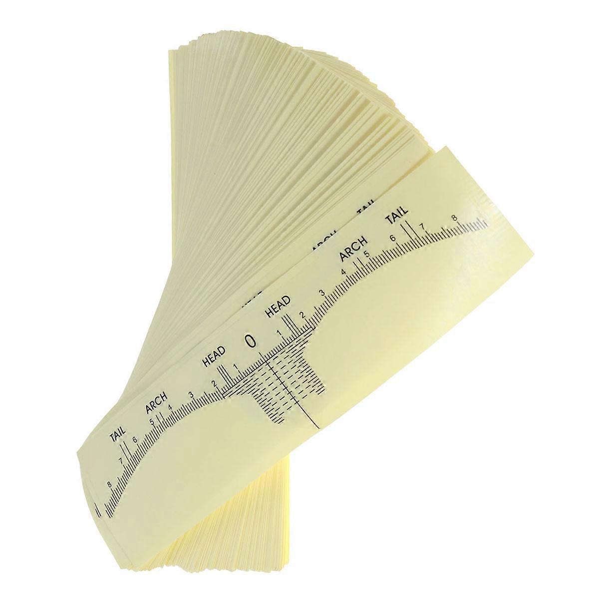 Sprâncene Șablon Femei Sprâncene Riglă Autocolante Profesionale Sprâncene Microblading Simetrie Măsurare 18 x 5 x 0,1 Cm 100Buc