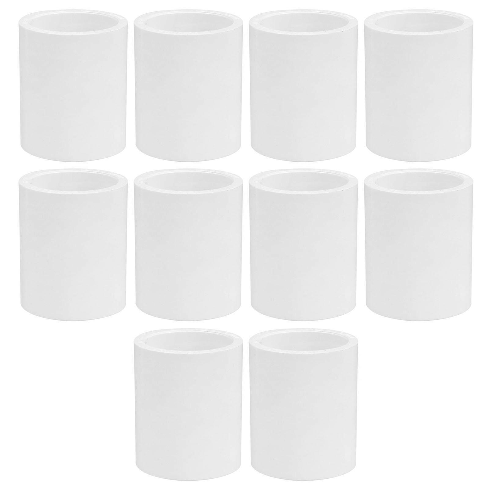 Pipe Adapter Fittings Connection For Plumbing Systems White Pvc 4.00X3.30X2.60cm 10Pcs