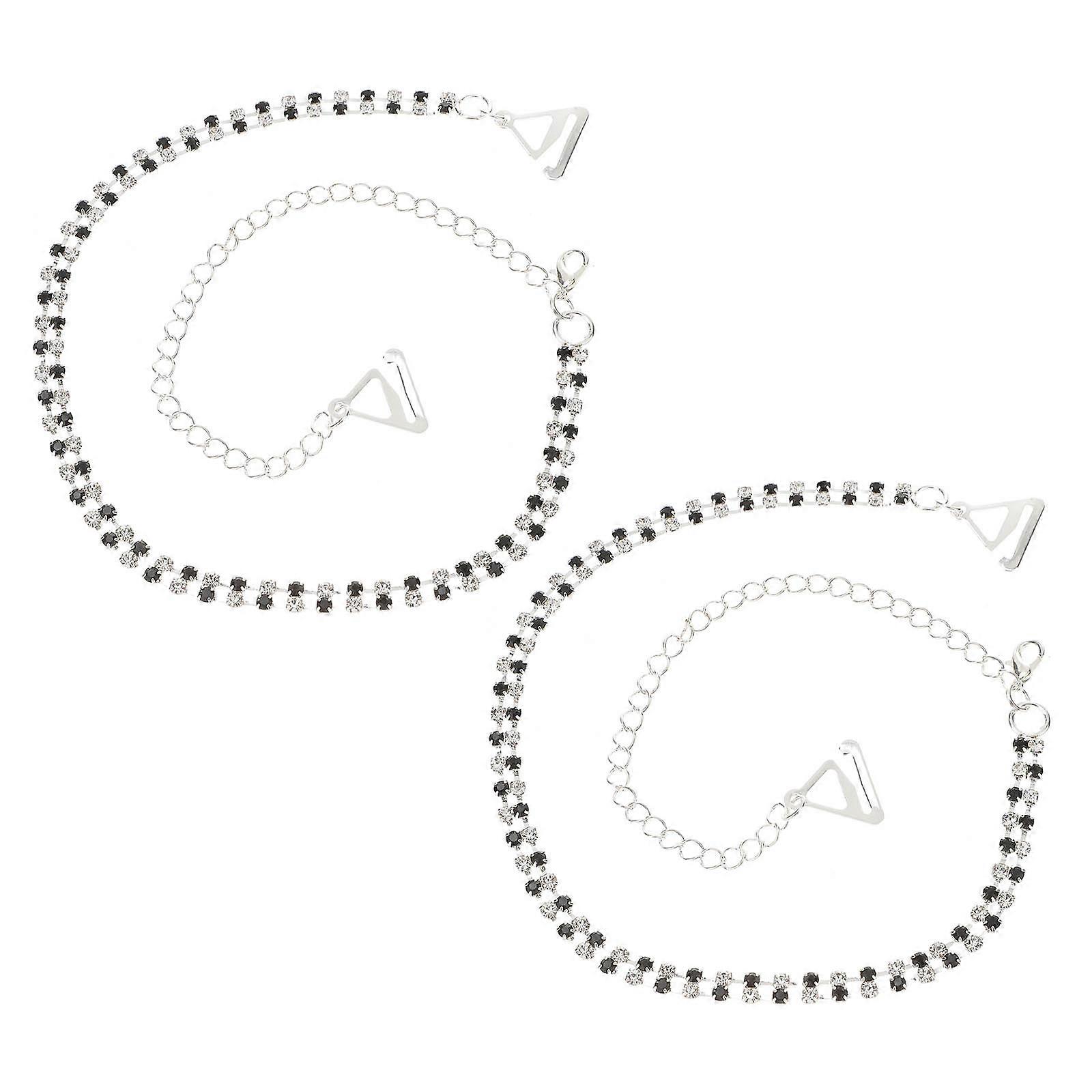 a refined and professional product description based on the details you provided:
**Adjustable Rhinestone Straps Non Skid Underwear Holder for