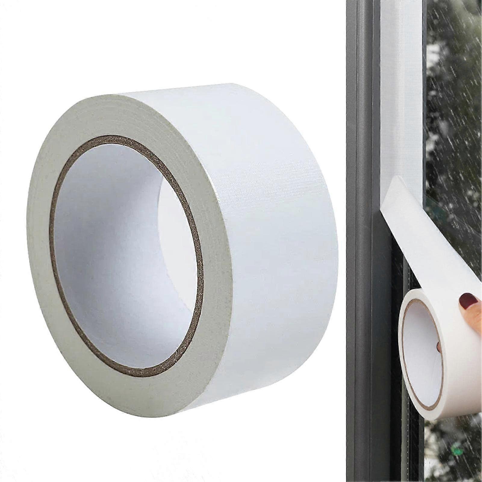 Window Seal for Winter  Door Seal Strip for Gaps  Strong Adhesive, Ultra Weatherproof Tape to Prevent Draughts on Windows White 20m