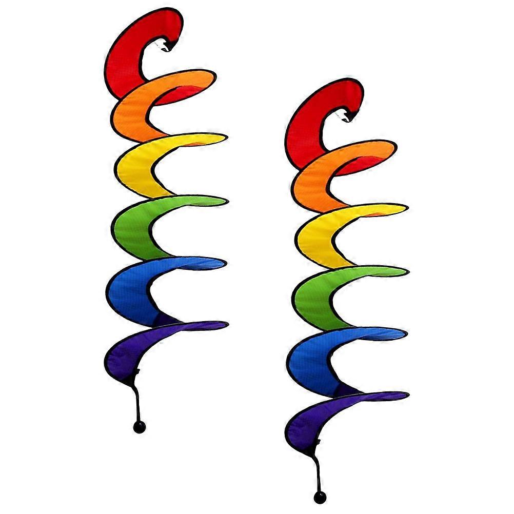 Garden Spinners Outdoor Multi-Colored 145x22cm Wind Rotation 2Pcs