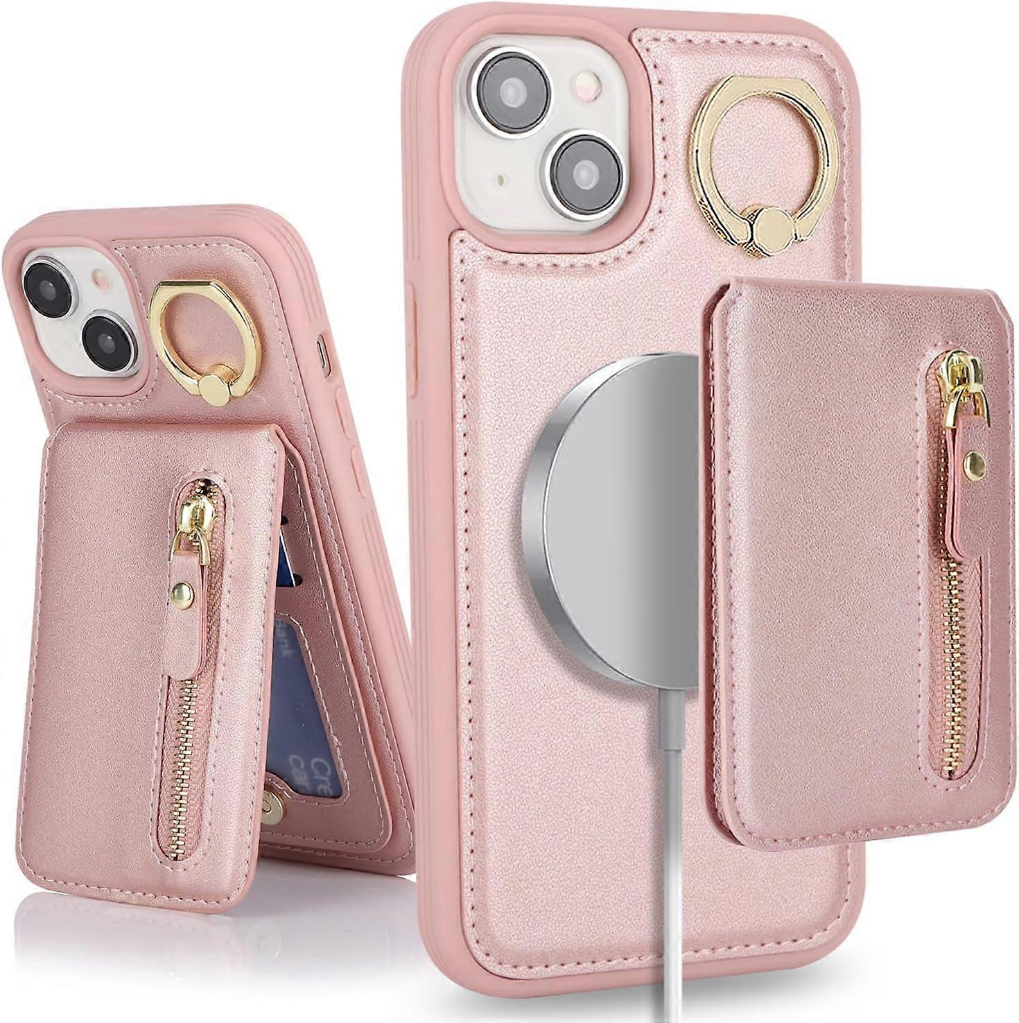 iPhone 13 Leather Case - Rose Gold