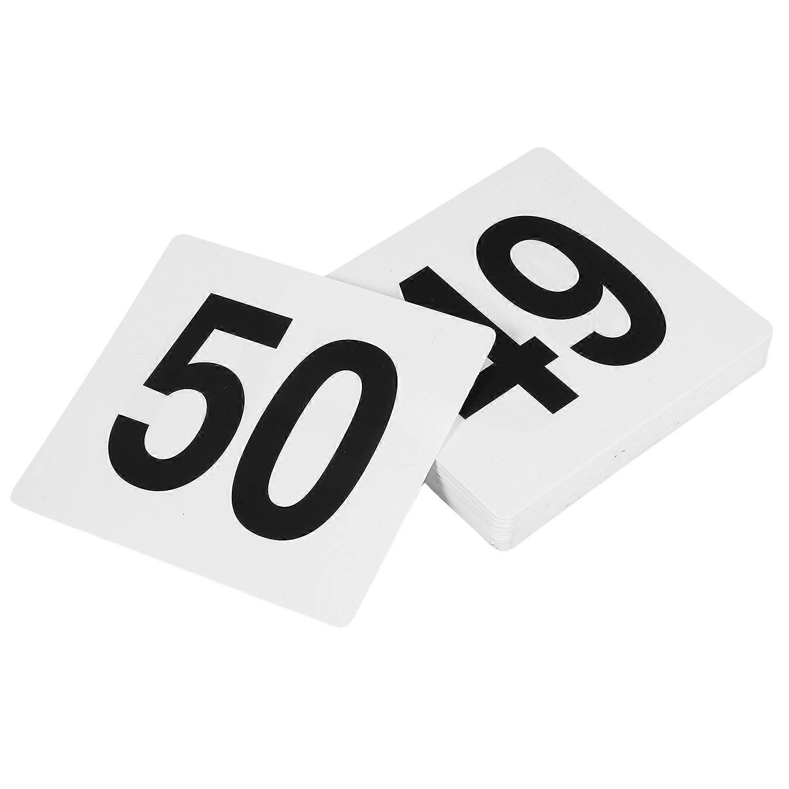 Reception Number Cards Service Efficiency Improvement Cafe Club Events Rectangular Shape White 10.00X9.50X0.10CM 50Pcs