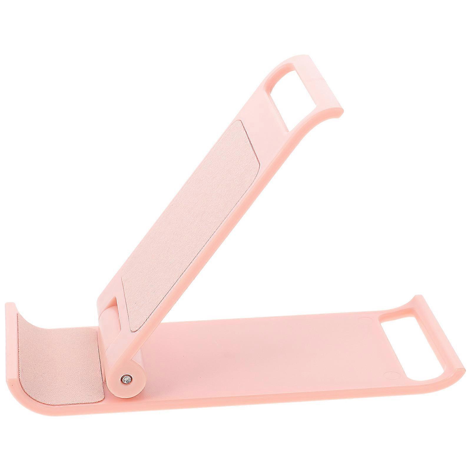 Tabletop Mobile Phone Holder Portable Folding Smart Phone Support For Office Use Pink 1Set