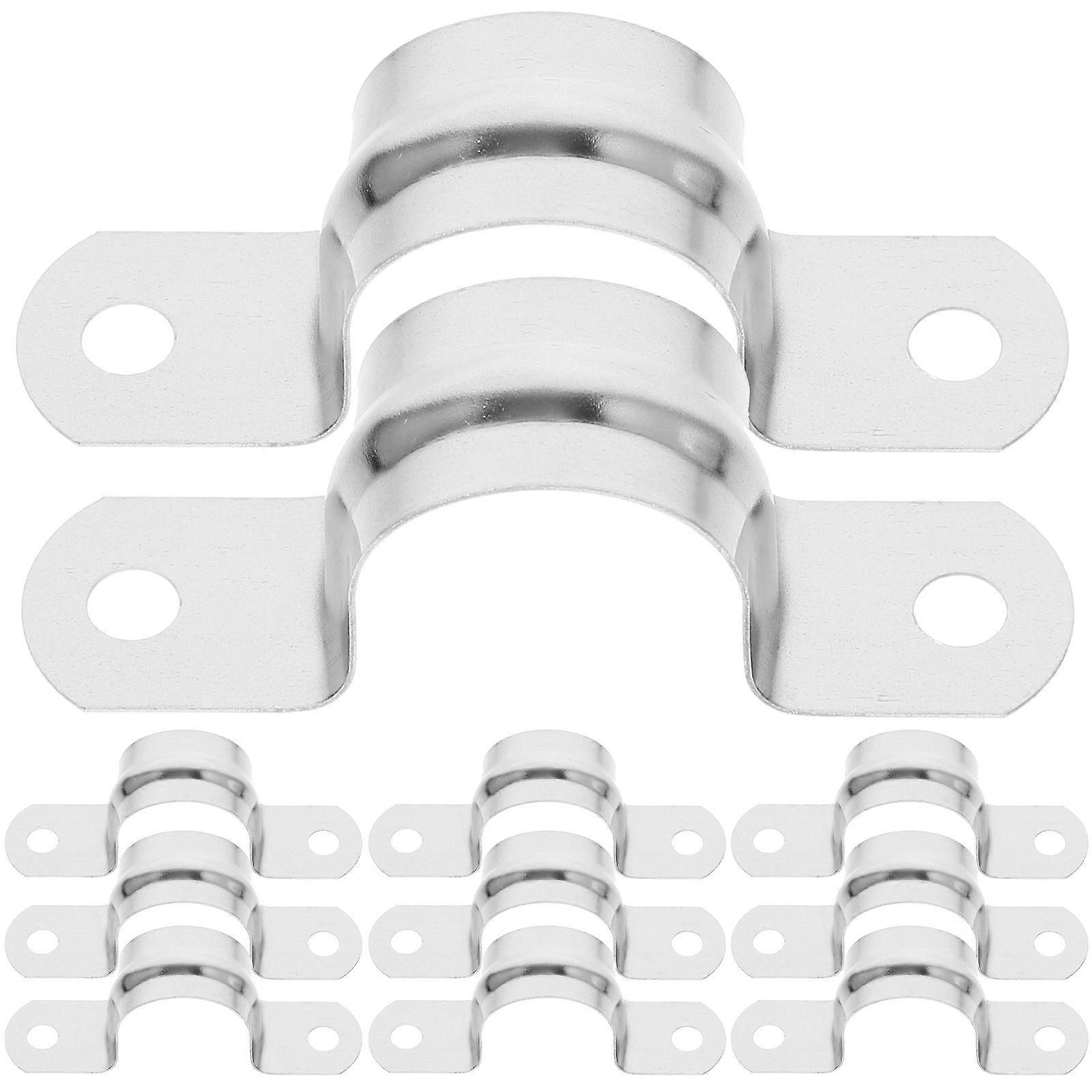 Stainless Steel U Tube Strap Clamps Heavy Duty Brackets for Secure Cable, Hose, Pipe, and Outdoor Drainage Installation on Various Surfaces (100pcs)