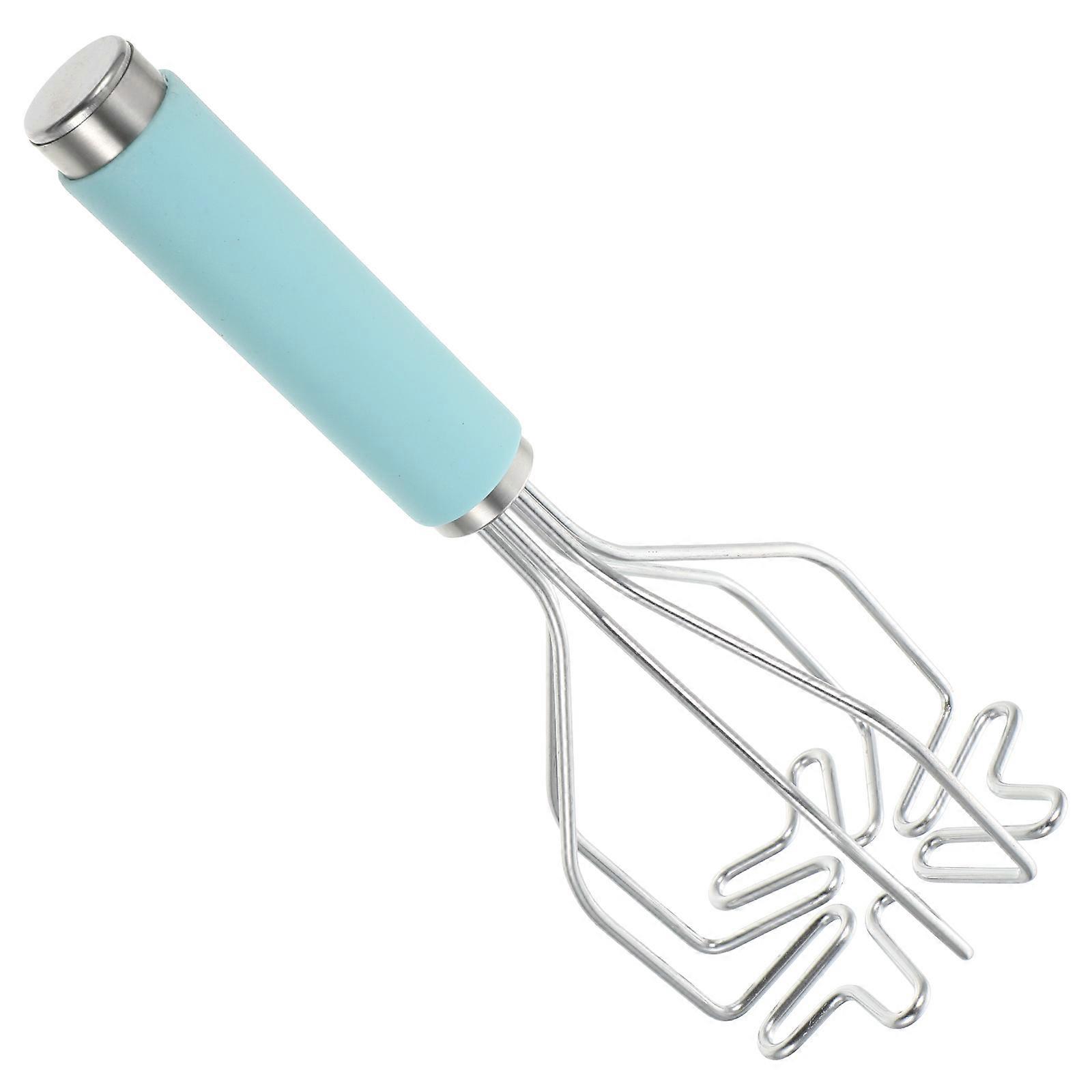 Stainless Steel Potato Masher With Silicone Handle For Restaurant Use Silver 26X9X2.5CM 1Pcs