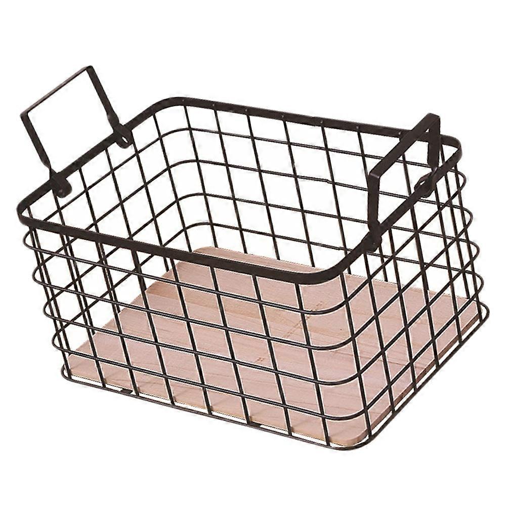 Kitchen Storage Basket Iron Art Organizer for Storage 1Pcs with Handle