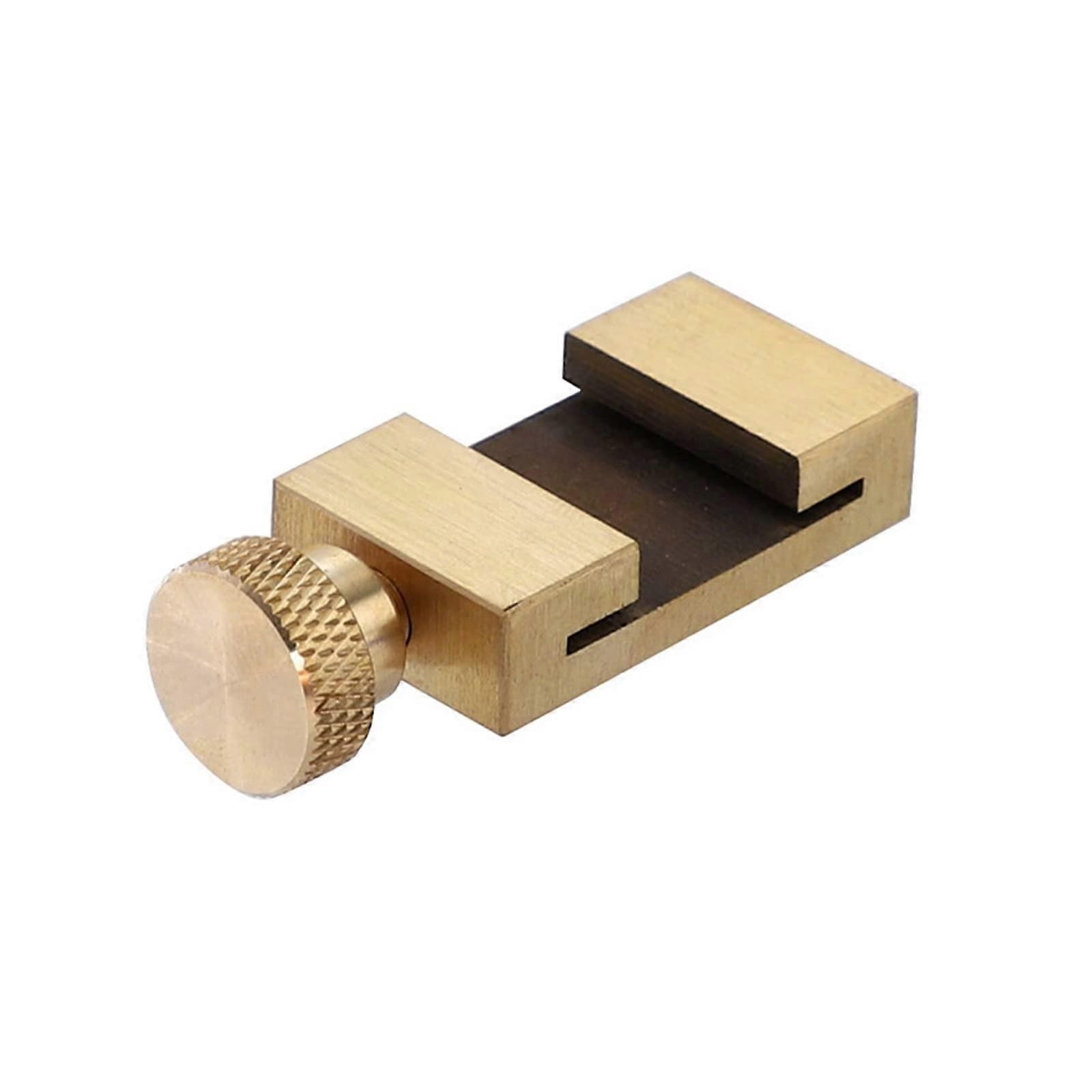 End measure set steel ruler positioning block brass angle scriber line marking gauge for ruler locator DIY carpentry scriber measuring tools (Type B)