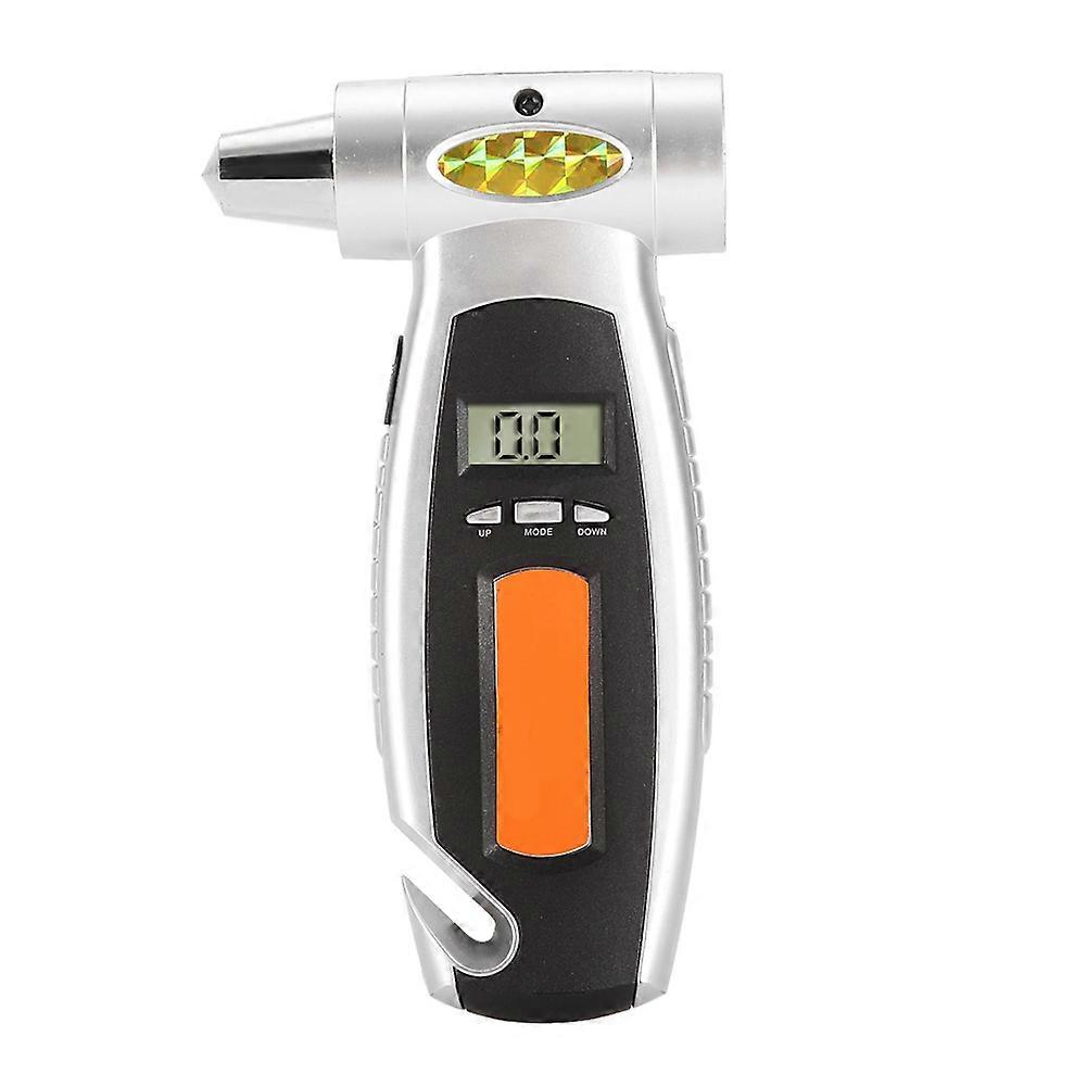 4-in-1 Digital Tyre Pressure Gauge Multifunctional Portable Tool Durable Material Compact Design Easy-to-Read LCD Screen Without Battery for Accurate 